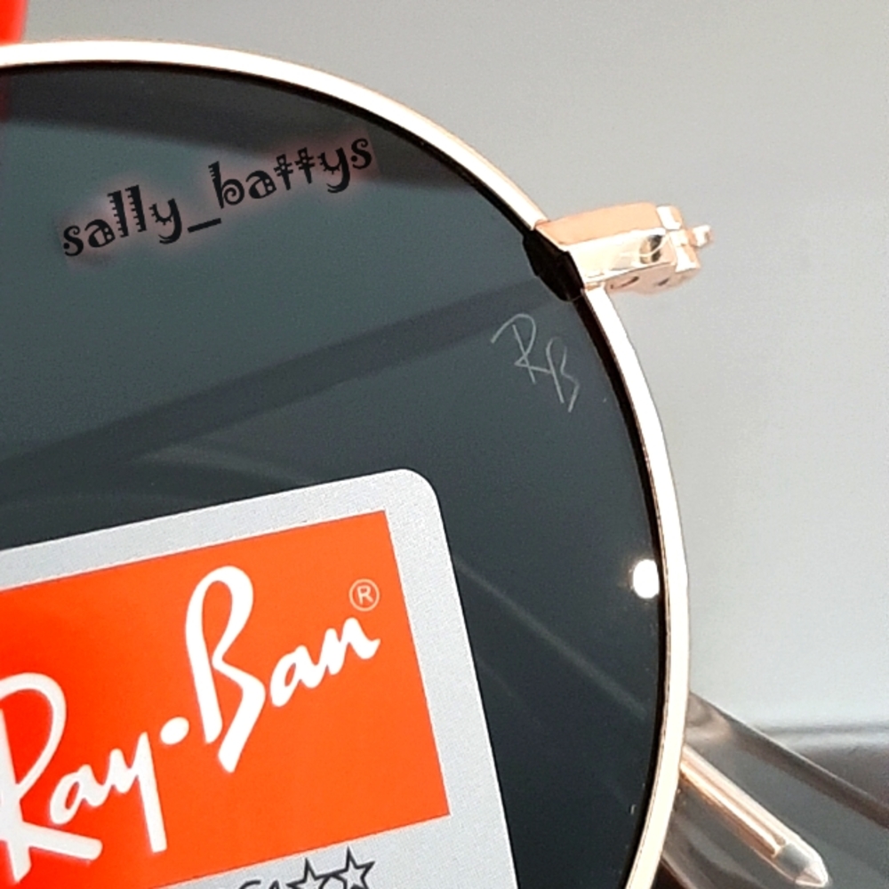 RayBan (Store Display) Round Metal Green Lenses RB3447 - Picture 8 of 14